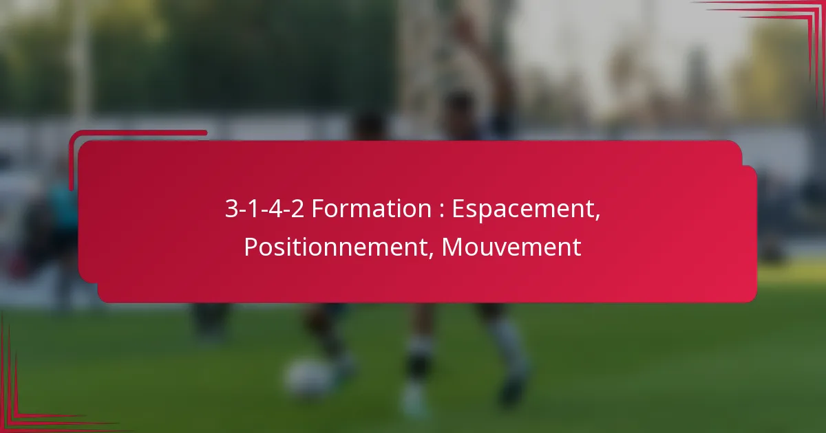 3-1-4-2 Formation : Espacement, Positionnement, Mouvement