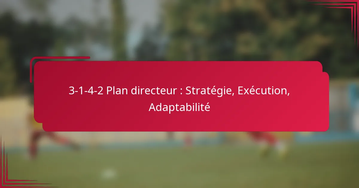 You are currently viewing 3-1-4-2 Plan directeur : Stratégie, Exécution, Adaptabilité