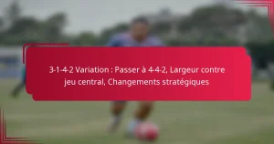 Read more about the article 3-1-4-2 Variation : Passer à 4-4-2, Largeur contre jeu central, Changements stratégiques