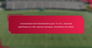 Read more about the article Concentration de l’entraînement pour 3-1-4-2 : exercices spécifiques au rôle, séances tactiques, simulations de match