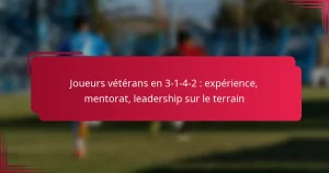 Read more about the article Joueurs vétérans en 3-1-4-2 : expérience, mentorat, leadership sur le terrain